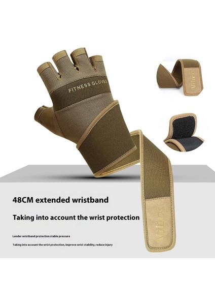 VILICO A0146 Fitness Yarım Parmak Eldiven Genişletilmiş Bilek Kayışı Kaymaz Ağırlık Kaldırma Dambıl Antrenman Eldiveni-Siyah/M (Yurt Dışından) fırsatları