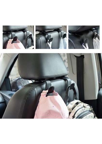 Araba Koltuğu Sırt Çantası Askı Kancası Paslanmaz Çelik + Deri Araba Koltuğu Baş Desteği Askı Kancası-Kahverengi (Yurt Dışından) modelleri