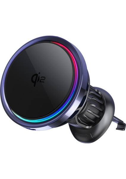 S23 Yarı Iletken Soğutma Qi2 15W Araç Hava Çıkışlı Telefon Manyetik Kablosuz Şarj Cihazı, Temperli Cam Panel (Yurt Dışından)