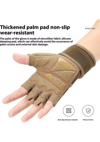 Vılıco A0146 Fitness Yarım Parmak Eldiven Genişletilmiş Bilek Kayışı Kaymaz Ağırlık Kaldırma Dambıl Antrenman Eldiveni-Siyah/l (Yurt Dışından) modelleri