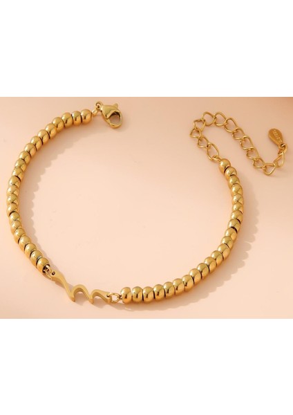 KUOFENG0028KADINLAR Için Altın Renkli Titanyum Çelik Dört Yapraklı Yonca Tılsımlı Bileklik (Yurt Dışından) fiyatları