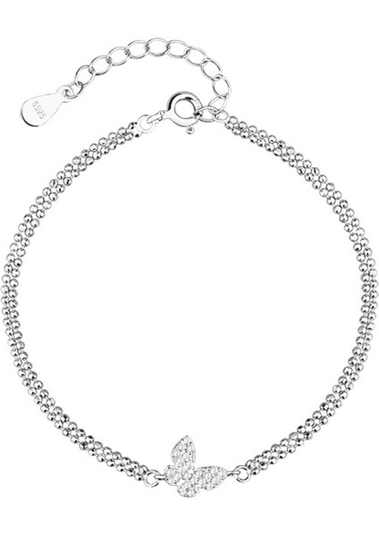 KUOFENG0075KADINLAR Için Kişiselleştirilmiş Trend Çift Katmanlı Kalp Bileklik (Yurt Dışından)