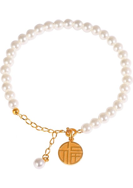 KUOFENG00160KADINLAR Için Moda Retro Çok Yönlü Kırmızı Kalp Zirkon Bileklik (Yurt Dışından)