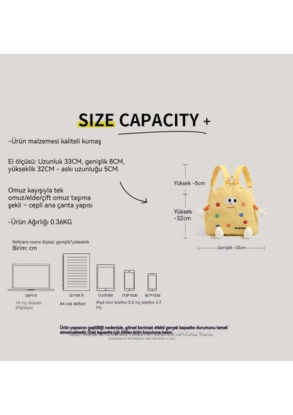 Sevimli Kurabiye Şeklinde Hafif Sırt Çantası (Yurt Dışından) modelleri