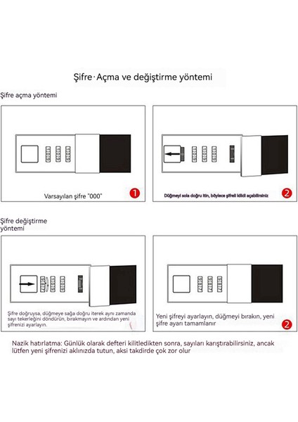 Kilitli Günlük Kalın Kod Defteri (Yurt Dışından) fırsatları