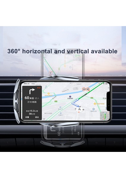 Q3 Hava Menfezi Klipsi Otomatik Algılamalı Cep Telefonu Tutucusu Araba 15W Kablosuz Şarj Cihazı Apple / Android / Type-C Manyetik Başlıklı-Siyah (Yurt Dışından) fırsatları