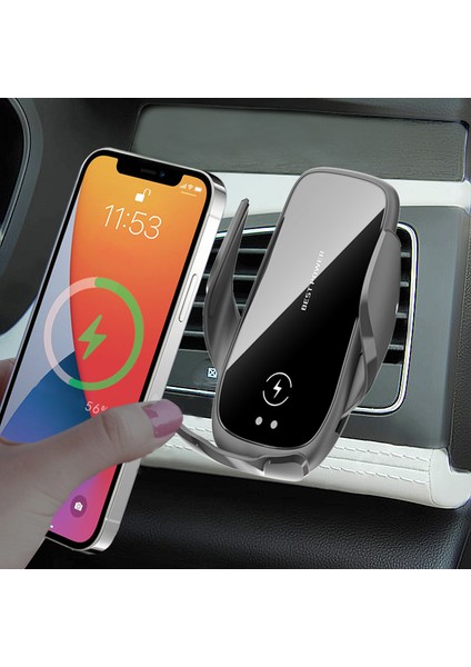 M11 15W Araç Cep Telefonu Kablosuz Şarj Cihazı 360 Derece Dönebilen Araç Montajı Gösterge Paneli/hava Menfezi Telefon Tutucu Şarj Cihazı iPhone 12/8/x/xs/samsung S9/s9+/s8 Için (Yurt Dışından) fiyatları