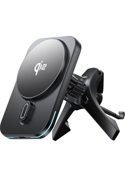 Wıwu CH-323 Qi2 Mago Kablosuz Araç Montaj Şarj Cihazı Araç Havalandırma Menfezi Telefon Tutucu Magsafe ile Uyumlu (Yurt Dışından)