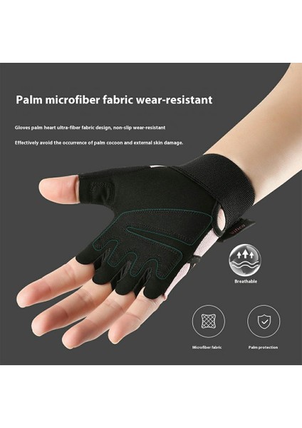 VILICO A0134 1 Çift Kaymaz Yarım Parmak Antrenman Eldiveni Nefes Alabilir Antrenman Spor Eldivenleri-Pembe/S (Yurt Dışından) modelleri