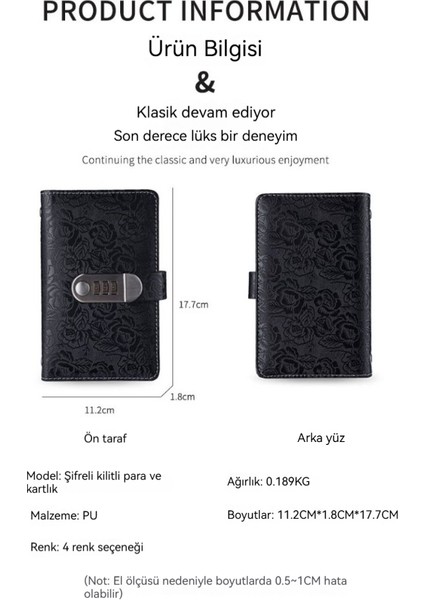 Şifreli Kilitli Büyük Kapasiteli Saklama Defteri (Yurt Dışından) modelleri