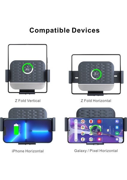 Samsung Galaxy Fold için S10 Katlanabilir Ekranlı Telefon Tutucu Araç Montaj i Elektromanyetik İndüksiyonlu Kablosuz Şarj Cihazı (Yurt Dışından) fırsatları