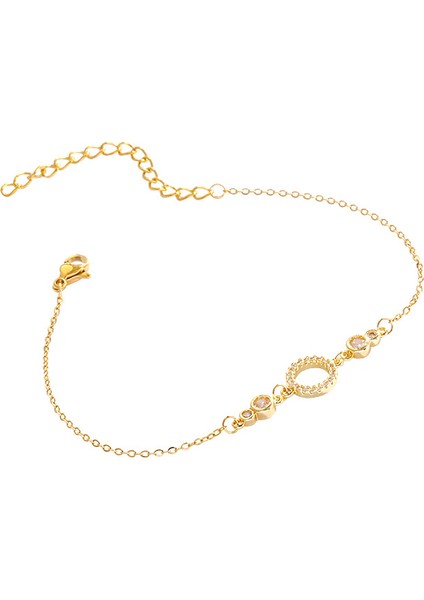 KUOFENG00130HAFIF Lüks Aşk Zirkon Kadın Bilekliği, Mizaç ve Çok Yönlülük (Yurt Dışından)