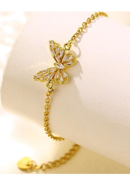 KUOFENG0017 Şık ve Sade Paslanmaz Çelik ve Altın Kadın Bilekliği (Yurt Dışından) fiyatları