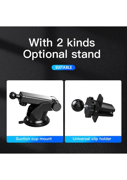 V8 15W Araç Havalandırma Menfezi Telefon Tutucu Kablosuz Şarj Cihazı Cep Telefonu Şarj Braketi-Gri (Yurt Dışından) indirimleri