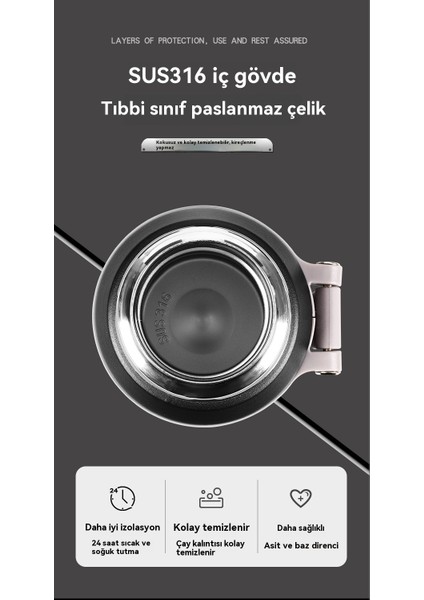 Termos Bardak 316 Paslanmaz Çelik Su Bardakları Açık Taşınabilir Vakum Taşınabilir Termos Sıcak (Yurt Dışından) indirimleri