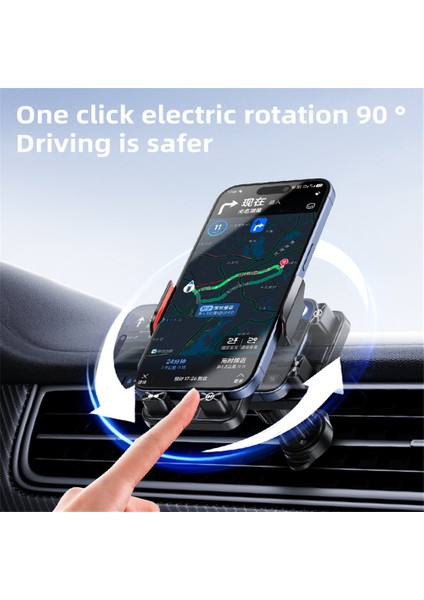 SD19 15W Manyetik Hızlı Şarjlı Araç Havalandırma Menfezi Telefon Tutucu 360 Derece Dönebilen Kablosuz Şarj Cihazı-Gri (Yurt Dışından) fiyatları