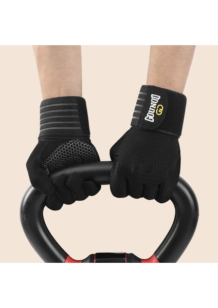 Gounod GL045 Tam Parmak Fitness Eldivenleri Nefes Alabilen Bilek Destekli Ağırlık Kaldırma Eldivenleri Beden S (Yurt Dışından) fırsatları