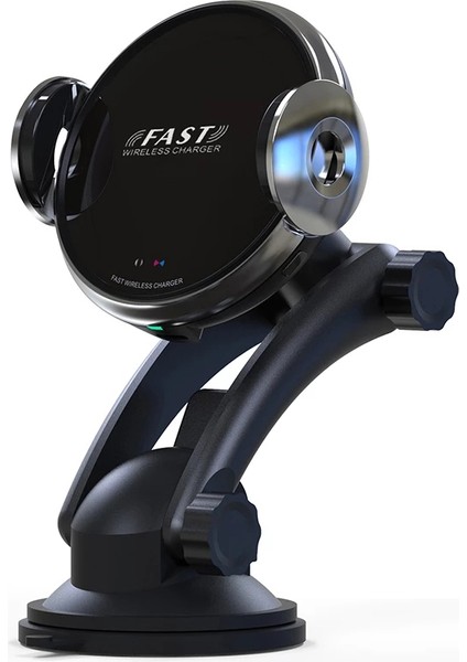 W9 Otomatik Indüksiyonlu Araç Cep Telefonu Kablosuz Şarj Cihazı 15W Hızlı Şarj Standı Montaj Braketi (Yurt Dışından)