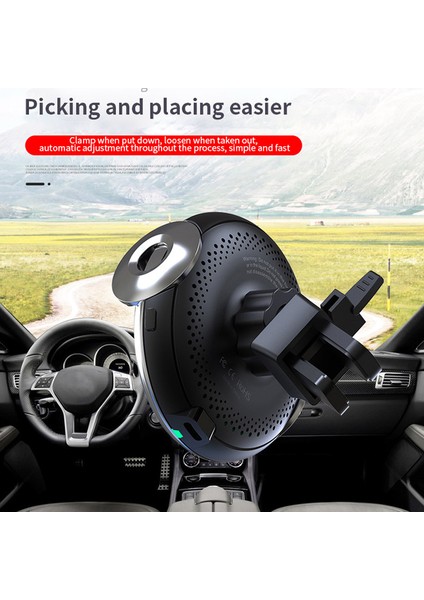 W9 Otomatik Indüksiyonlu Araç Cep Telefonu Kablosuz Şarj Cihazı 15W Hızlı Şarj Standı Montaj Braketi (Yurt Dışından) fırsatları