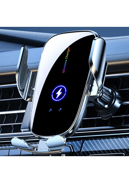 C5 Araç Havalandırma Menfezi Telefon Tutucu Kablosuz Telefon Şarj Cihazı Cep Telefonu Braketi-Gri (Yurt Dışından)