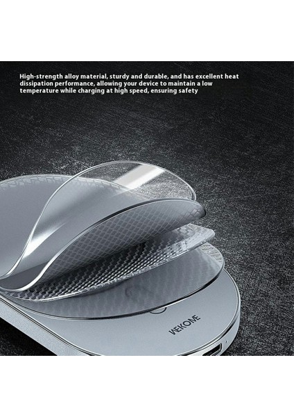 Wekome WP-U207 Kablosuz Araç Şarj Cihazı Tutucu Manyetik 15W Hızlı Şarj 360 Derece Dönebilen Havalandırma Menfezi Tutucu-Beyaz (Yurt Dışından) indirimleri