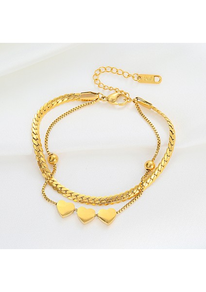 KUOFENG0078KADINLAR Için Sade ve Zarif Titanyum Çelik Yılan Kemiği Bileklik (Yurt Dışından) fiyatları