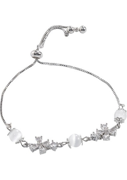 KUOFENG00128KADINLAR Için Yapay Inci Zümrüt Zirkon Taşlı Bileklik Moda Trendi (Yurt Dışından)