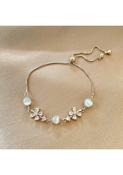 KUOFENG00128KADINLAR Için Yapay Inci Zümrüt Zirkon Taşlı Bileklik Moda Trendi (Yurt Dışından) fiyatları