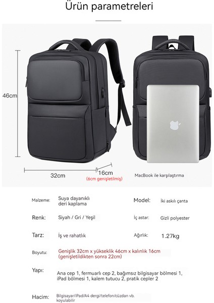 Yeni Moda Sırt Çantası Rahat Sırt Çantası Üst Düzey Banliyö Su Geçirmez Bilgisayar Çantası Seyahat Hafif Okul Çantası (Yurt Dışından) fiyatları