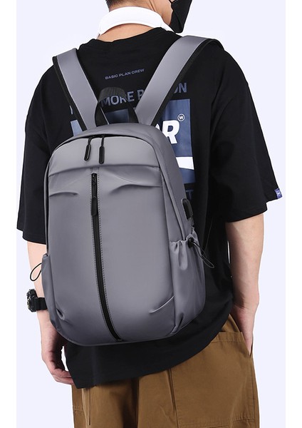 Sırt Çantası Erkek Iş Seyahati Sırt Çantası Gündelik Büyük Kapasiteli Bilgisayar Çantası (Yurt Dışından)