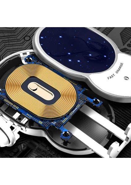 Astronot Tasarım Araba Hava Çıkışı Klipsi Otomatik Kelepçeli 10W Kablosuz Şarj Cihazı Telefon Braketi (Yurt Dışından) modelleri