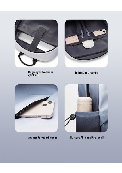 Degrade Renk Sırt Çantası Bilgisayar Sırt Çantası Ortaokul ve Lise Öğrencileri Okul Çantası (Yurt Dışından) indirimleri