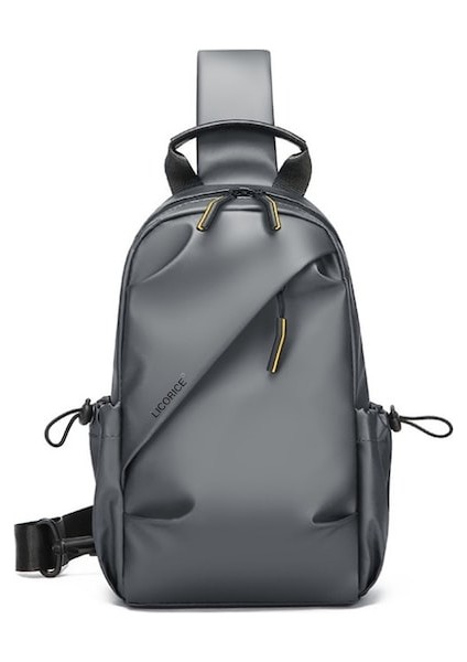 Lıcorıce Erkek Göğüs Çantası, Sade ve Dayanıklı Omuz Çantası, Günlük Seyahat ve Iş Yeri Için Taşınabilir Çapraz Çanta (Yurt Dışından)