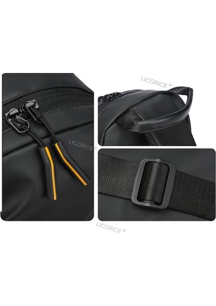 Lıcorıce Erkek Göğüs Çantası, Sade ve Dayanıklı Omuz Çantası, Günlük Seyahat ve Iş Yeri Için Taşınabilir Çapraz Çanta (Yurt Dışından) fırsatları