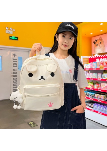 Yeni Yüksek Değerli Kanvas Sırt Çantası Kahverengi Ayı Çok Yönlü Öğrenci Okul Çantası (Yurt Dışından) fiyatları