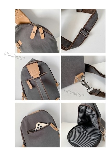 Lıcorıce Büyük Kapasiteli Kanvas Tek Omuz Çapraz Çapraz Sürüş Çantası (Yurt Dışından) modelleri