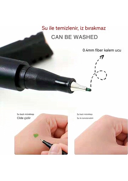 12 Renk 0.4mm Renkli Kalem, Suluboya Kontur Kalem, Çok Amaçlı, Işaretleme, Çizim (Yurt Dışından) fırsatları