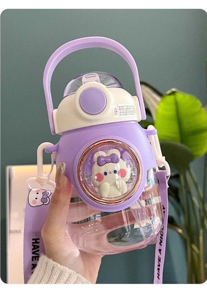 820ML Büyük Kapasiteli Çocuk Su Isıtıcısı Pipet Bardak ve Omuz Askısı ile (Yurt Dışından) indirimleri