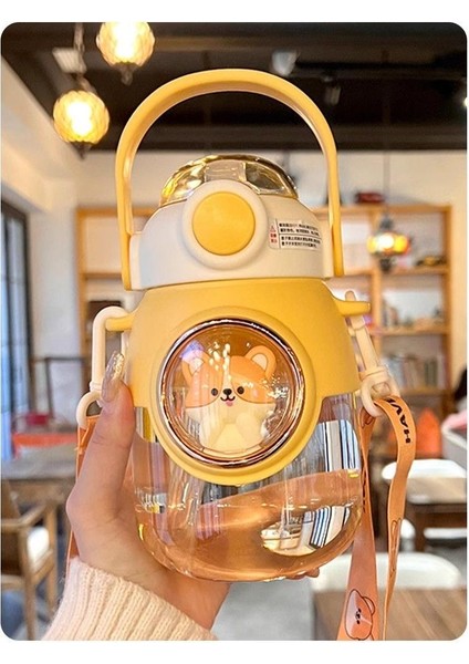 820ML Büyük Kapasiteli Çocuk Su Isıtıcısı Pipet Bardak ve Omuz Askısı ile (Yurt Dışından) indirimleri