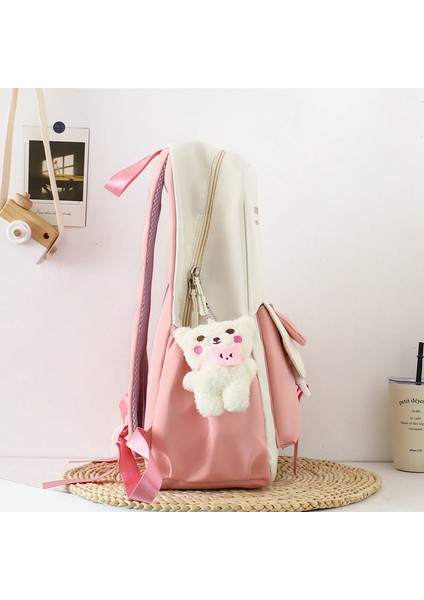 Çizgi Film Sevimli Öğrenci Dört Parçalı Okul Çantası Büyük Kapasiteli Kız Sırt (Yurt Dışından) fiyatları