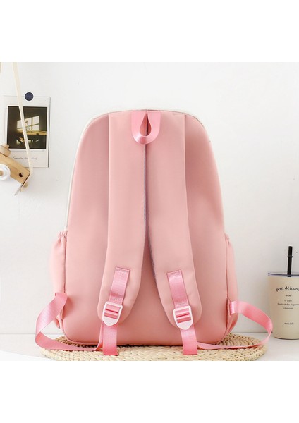 Çizgi Film Sevimli Öğrenci Dört Parçalı Okul Çantası Büyük Kapasiteli Kız Sırt (Yurt Dışından) modelleri