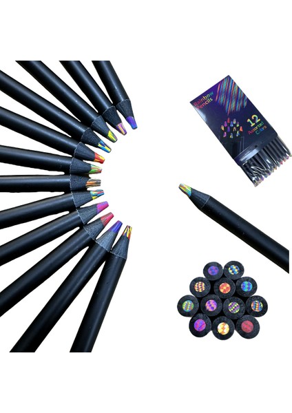 12 Adet Gökkuşağı Kalem-0.2 Inç Kalın Çekirdekli Sanat Işaretleyici-Kırılması Kolay Değil-Parlak Renkli ve Dayanıklı-Resim ve Yazma Için Sanat Malzemeleri (Yurt Dışından)