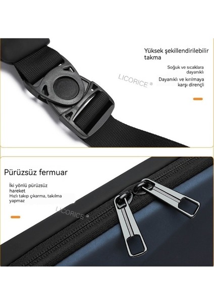 Lıcorıce Erkekler Için Moda, Kendine Özgü, Suya Dayanıklı, Sert Kaplamalı Tek Omuz Sırt Çantası, Çapraz Çanta (Yurt Dışından) fırsatları