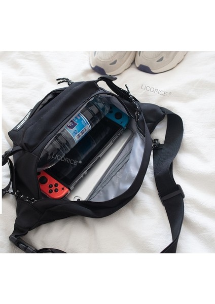 Lıcorıce Erkek Rahat Tek Omuz Sırt Çantası Crossbody Çanta Spor Vahşi Küçük Bel Çantası (Yurt Dışından) modelleri