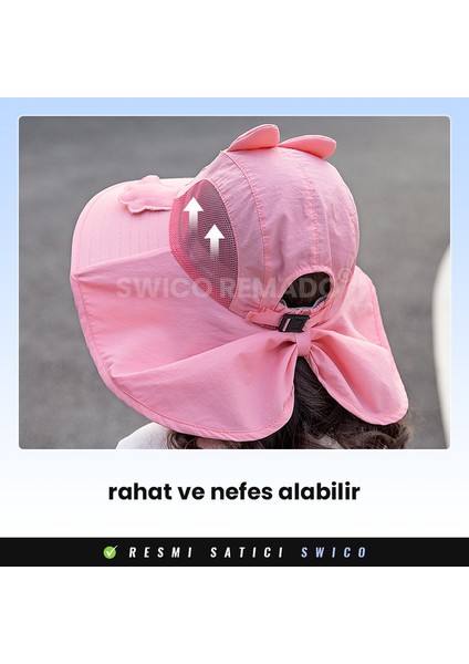 Çocuklar Için Boyun Kapaklı Sevimli Güneş Şapkası (Yurt Dışından) modelleri