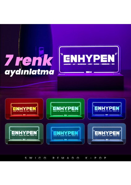 Kpop Enhypen Temalı Gece Lambası (Yurt Dışından) fiyatları