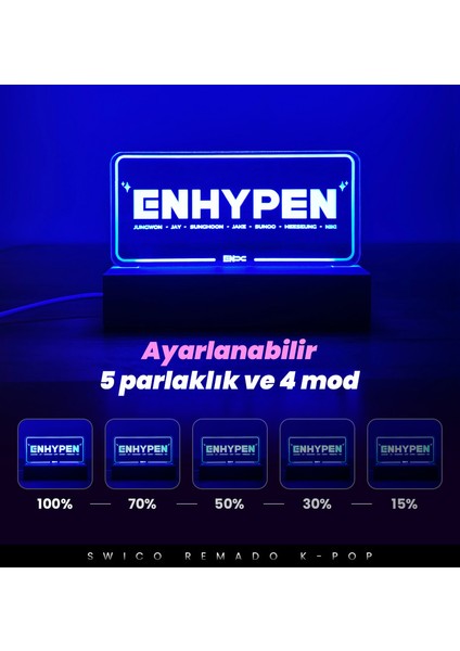 Kpop Enhypen Temalı Gece Lambası (Yurt Dışından) modelleri