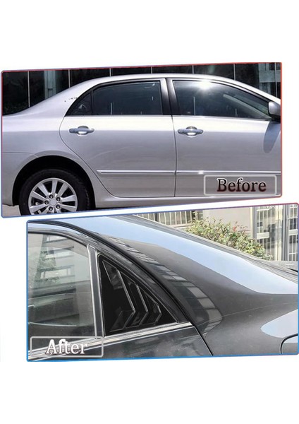 Araba Arka Panjur Penceresi Yan Panjur Kapağı Trim Sticker Parlak Siyah (Yurt Dışından) indirimleri