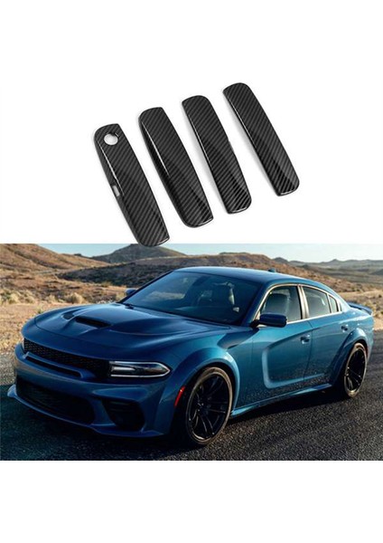 Araba Abs Karbon Fiber Dış Yan Kapı Kolu Kapağı Döşemesi (Yurt Dışından)