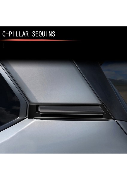 Araba Arka Cam C Sütunu Döşeme Kapağı Siyah (Yurt Dışından)